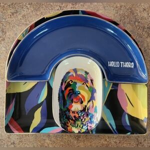 Tabitha Brown 3 Piece Set of Nesting Trays "HELLO THERE" Uplifting Decor